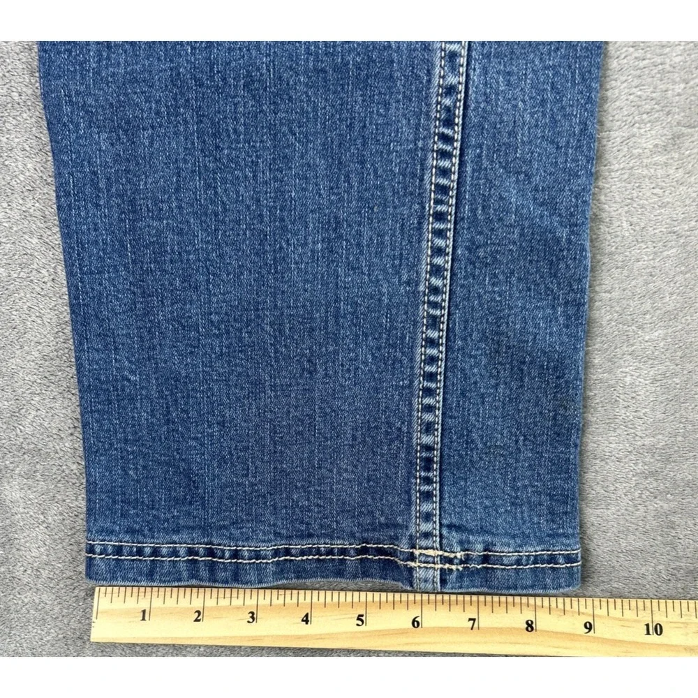 Lawman Denim Jeans Straight Leg Women's 5/6 Embroidered‎ Gems Western Cowgirl